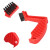 金诗洛 K5081 抛光垫清理工具 蜡粉清洁刷羊毛抛光垫砂轮刀 L型两件套工具刷红色
