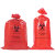 庄太太 红色80*100cm50个+50根扎带 双面14丝生物危险品处理袋医疗垃圾袋耐高温高压实验废弃物ZTT-9069