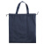 日式尼龙手提袋大号单肩购物袋环保布袋子可折叠便携买菜包 拉链蓝 纵向大号