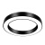 灯具吊灯圆形圆环led现代简约酒店大堂工业风圆圈工程环形定制 黑色实心直径50厘米-60瓦