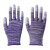 PU浸塑胶涂指 尼龙手套劳保工作耐磨防滑 劳动干活薄款胶皮手套 紫色条纹涂指（36双） M