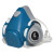 海固HG-600半面罩防毒面具防毒防尘半面罩（不含滤毒盒） 宝蓝灰 通用型 