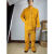 盛融乾 牛皮电焊工防护服烧焊工作服焊接隔热防烫保护衣黄色 黄色整套 XXXL