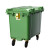 Supercloud 加厚物业小区环保分类塑料带盖医疗环卫户外垃圾桶大容量商用 绿色1100L