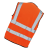 安大叔JJ-A708荧光橙反光背心 涤纶针织布面料多口袋款 汽车交通安全警示反光马甲 荧光橙（加LOGO） M码