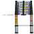 熙尚折叠梯加厚铝合金梯子便携式竹节升降梯子工程梯伸缩梯 欧标单面伸缩梯3.0米缩回78厘米