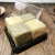 HYWLKJ4粒肉松小贝包装盒蟹小方蛋糕点慕斯方形透明塑料西点打包盒 DIY烘焙贴纸（100贴） 100套
