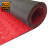 爱柯部落 PVC塑料防水防滑垫 钢花纹走道垫满铺地板楼梯垫厨房仓库人字形1.5×1m厚2.5mm红色 111624