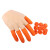 品之德  PST-044 橡胶手指套防滑教师点钞印刷劳保指头套 橙色麻点100只 L号/大号