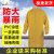 代尔塔/DELTAPLUS 407005 双面PVC涂层带袖雨披风衣版连体成人一体式雨衣防暴雨 黄色 L码 1件
