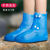 阿力牛 AZF86 PVC注塑一体成型防雨鞋套 加厚耐磨雨鞋套 蓝色中筒 S(34-35码) 