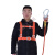 安全带工地施工保险带高空作业安全带全身五点式攀岩安全带安全绳 国标橘色单小钩3米