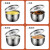 拜格 304不锈钢蒸蛋碗带盖  蒸鸡蛋羹蒸菜碗蒸蛋糕宝宝炖汤盅蒸饭燕窝炖盅 高款O型