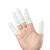 手指套棉布劳保作业吸汗透气棉加厚耐磨防护工业防尘白色指套 白棉布手指套50只(带松紧口)