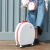 UR INS椭圆形行李箱女个性拉杆箱网红韩版男旅行密码登机箱学生小众 红色[圆形]单箱 20寸