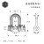 美标2150卸扣D型带螺母美式U型卡环锁扣直型起重卡扣17吨35t吊环 D型卸扣95吨(G2150)