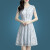 勇伦连衣裙女2024年夏季新款显瘦刺绣蕾丝雪纺女装修身小个子女士裙子 126花色 3XL 建议133-142斤
