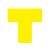 者也 100个四角定位贴 T型黄色 桌面物品管理标签6s定位标识