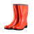 3531中筒雨鞋女款612带反光安全环卫靴清洁工中帮雨靴 橙色 44
