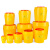 【方形3L】黄色塑料垃圾桶圆形一次性 医疗利器盒 锐器桶