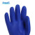 Ansell安思尔14-662蓝色PVC手套 26cm长双面棉布内衬 14-662（1付） 9码