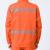 品之德 长袖工作服套装市政环卫绿化劳保服橘色 长袖灰反光条160