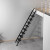 寻槐阁楼伸缩梯铝合金阁楼扶梯室内外工程梯移动折叠伸缩阁楼梯 长扶铝镁合金黑十步梯用2.4-2.7m
