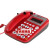 仁聚益定制适用渴望来电显示 电话机 办公座机酒店宾馆电话双插孔座式 带报号功能红色B270