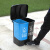 可回收分类垃圾桶商用双桶脚踏大容量干湿分离二合一公共场合 30L双桶蓝加灰颜色备注送一卷垃