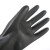 冰禹 工业黑色橡胶手套  耐油防水防滑作业劳保手套 35cm(1双)BYly-188