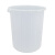 兰诗 YJ-E086 圆形水桶 塑料桶储物收纳桶酒店厨房大号环卫物业垃圾桶 白色80升无盖