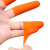 百舸 乳胶手指套 加厚防滑止滑麻点劳保点钞乳胶无尘耐磨指套 橙色100个装M码