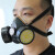 蓝鹰防毒面具口罩活性炭面罩喷漆化工面具放毒气甲醛NP306防毒半面罩 NP306面具+RC205滤盒2个