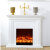 宽选工品 欧式壁炉装饰柜 白色美式实木电壁炉仿真火焰壁炉 1.1米*1.05米+取暖炉芯