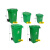 樵牧人 工厂养殖场户外垃圾分类垃圾桶大号带盖商用餐饮厨房物业环保环卫垃圾箱 100L绿色厨余垃圾