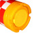 卡英 防撞桶 道路安全警示反光桶 塑料水马 吹塑防撞桶750mm*500mm 单位：个