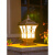 集客家 太阳能柱头灯室外庭院围墙灯大门柱子户外防水别墅门墩墙头灯 接电款 48cm(古铜色)送LED灯泡