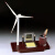 太阳能风力发电机风车模型风场金属摆件 G311B(电子万年历笔筒款) 电池+