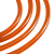 DYQT进口聚氨酯圆带T实心圆条优力胶条圆带工业传动皮带234568mm 光面橘红4mm进口一米