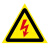 京采无忧 CND28-10张 标识牌 8X8cm三角形安全标签配电箱标贴闪电标签高压危险标识