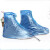 升级防滑加厚款百搭防水鞋套户外旅游防雨鞋套男女学生雨靴套 蓝色 M码36-37码
