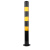 青佤 立柱防撞柱 警示柱 加厚钢管防护栏杆 地桩固定桩 单位：个 75cm加厚黑黄直杆