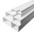 白色铝合金线槽明装方形外开明装明线加厚金属桥架装饰布线槽 100*50（1.0厚）铝合金喷塑白色