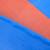 共泰 苫布 大篷布 防水防雨加厚棚布 防尘防晒防风塑料篷布 140克PE材质 蓝桔色 4*10m