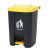 脚踏商用80L加厚垃圾箱垃圾桶大号环卫50L厨房清洁塑料工业  乐贝 灰桶黄盖