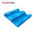 库达1313A平板川字（置钢管）塑料托盘叉车仓库工业物流货架平面重型栈板卡板铲板 蓝色 1.3x1.3米