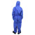 君御 防护服连体带帽防尘喷漆工作化学隔离服 蓝色 2XL GAJ1000