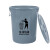 废物垃圾桶大号黄色诊所用生活垃圾废弃物损伤性圆形特大圆 灰色60K生活垃圾(有盖)
