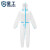 星工（XINGGONG）一次性防护服 连体隔离服 全身拉链式白色无纺布 10件 3XL码