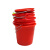 塑料红桶水桶泡脚洗车桶脸盆茶渣桶大容量喜结婚带盖手提加厚 客松桶(无盖)